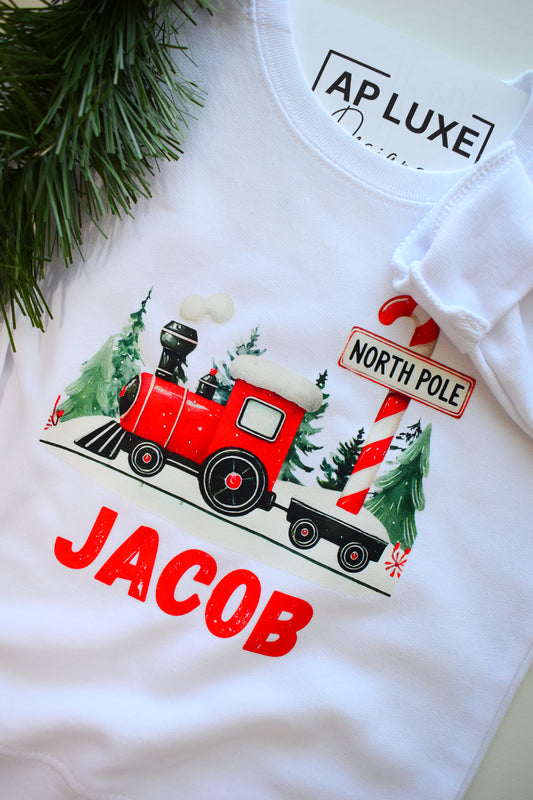 Personalized North Pole Train Crewneck