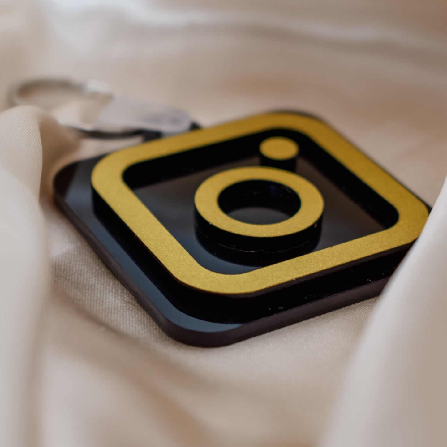 Social Media Acrylic Custom QR Keychain