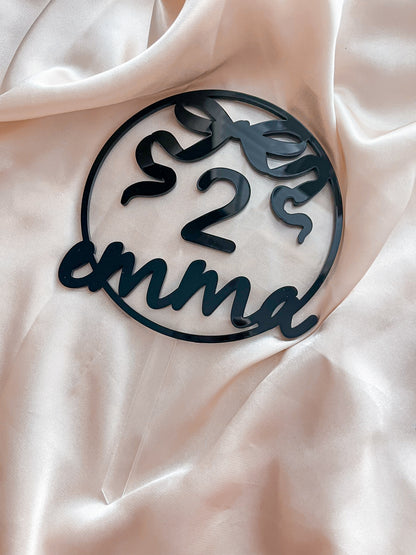 Simple 3D Acrylic Cake Topper