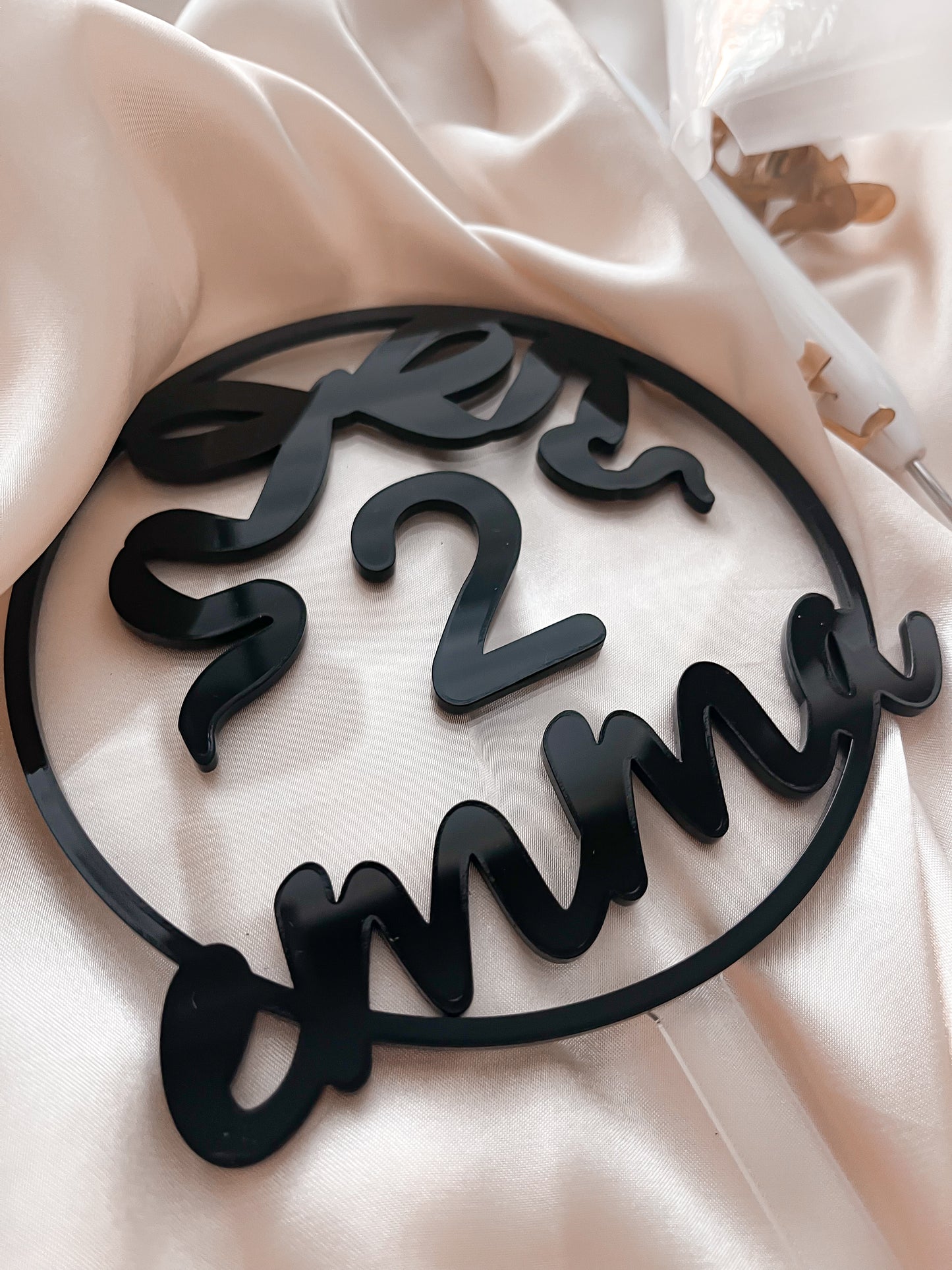 Simple 3D Acrylic Cake Topper